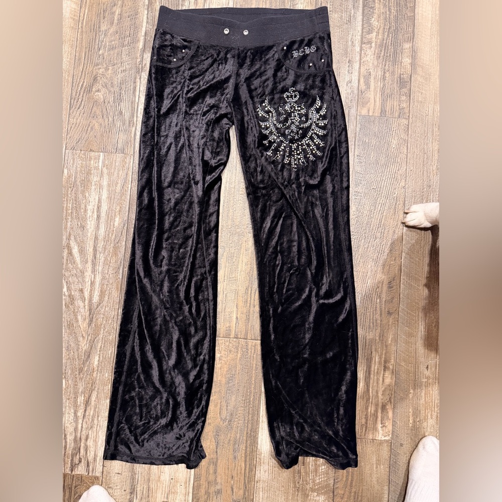 BCBGMaxAzria Black Velour Pants